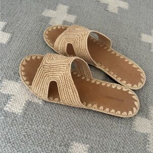 Carrie Forbes handwoven Cuadro flats natural ecru 37